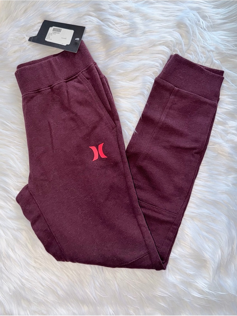 Boys Hurley Burgundy Terry Pant